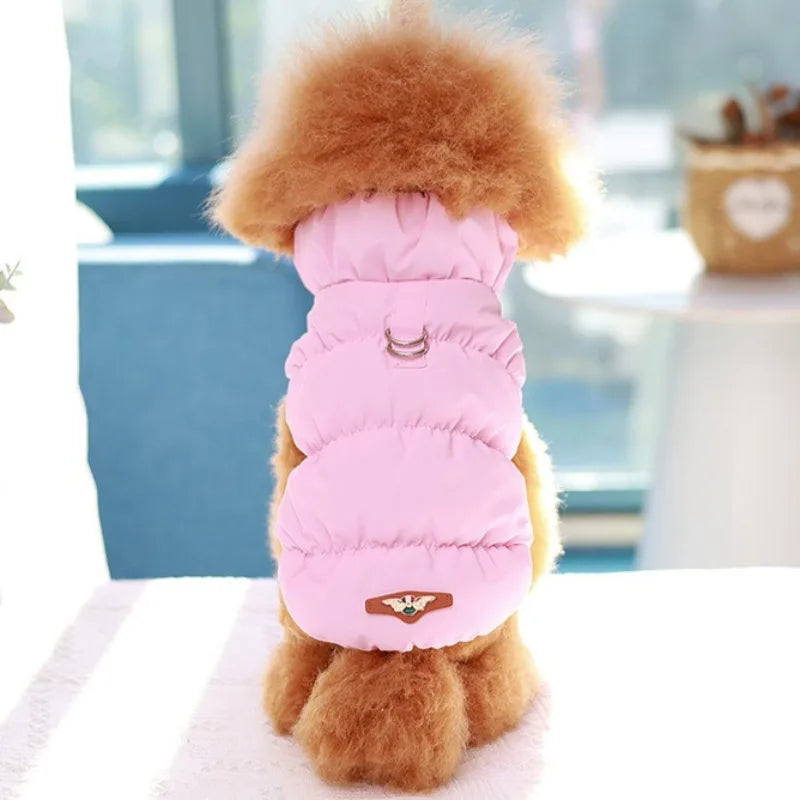 Soft Warm Dog Clothes Winter Padded Puppy Cat Coat Jacket For Small Medium Dogs Chihuahua French Bulldog Poodle Vest Pet Outfit