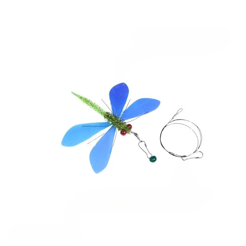 2pcs Simulation Dragonfly Cat Teasing Stick Replacement Head Insect Cat Toy Interactive Pet Toys For Kitten