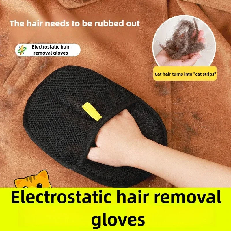 Pet Hair Removal Gloves Static Free Bidirectional Brushing Grooming Tool for Dog Cat Sofa Carpet Clothes Cleaning