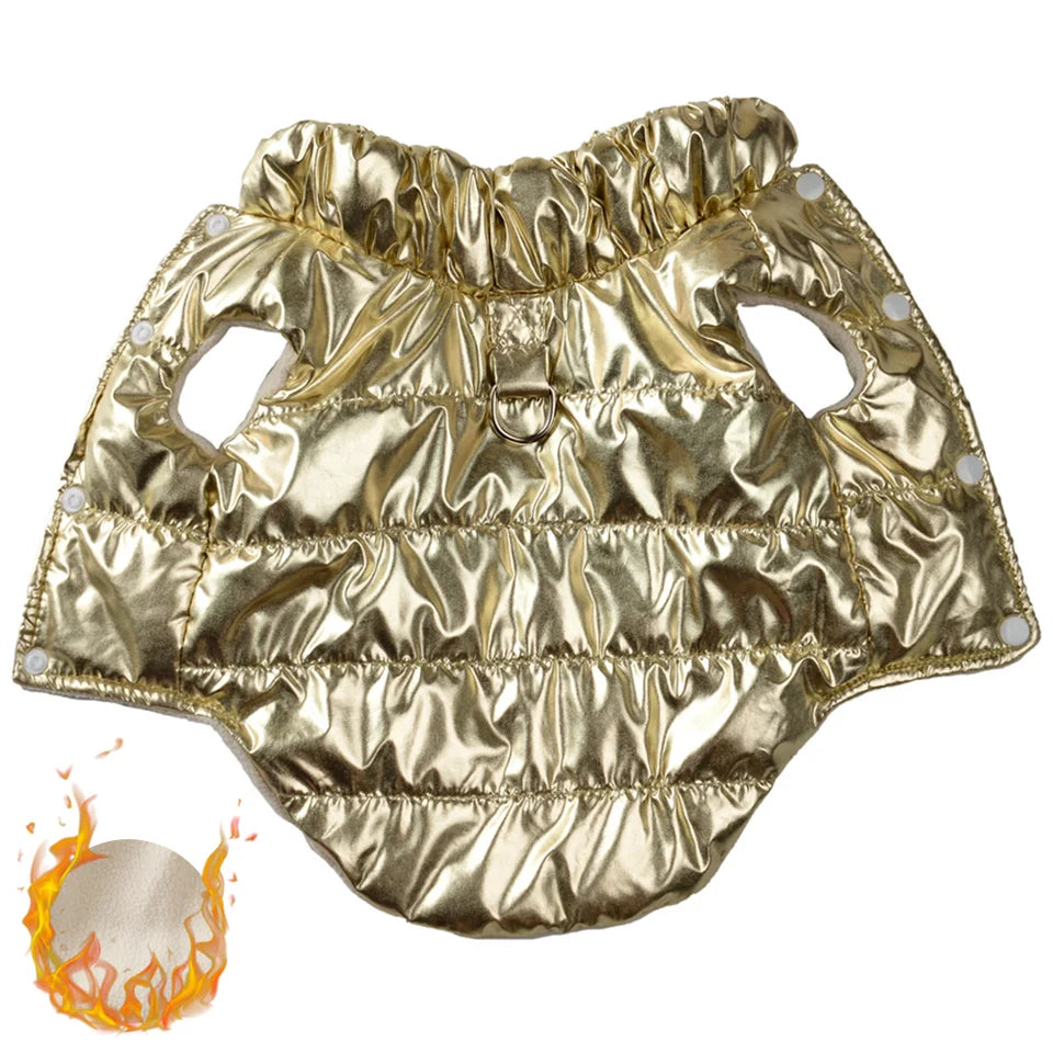 Pet Jacket With D-ring Warm Puppy Kitty Vest For Winter Waterproof Pets Clothing For Small Medium Cats Dogs Fleece Sphynx Coat