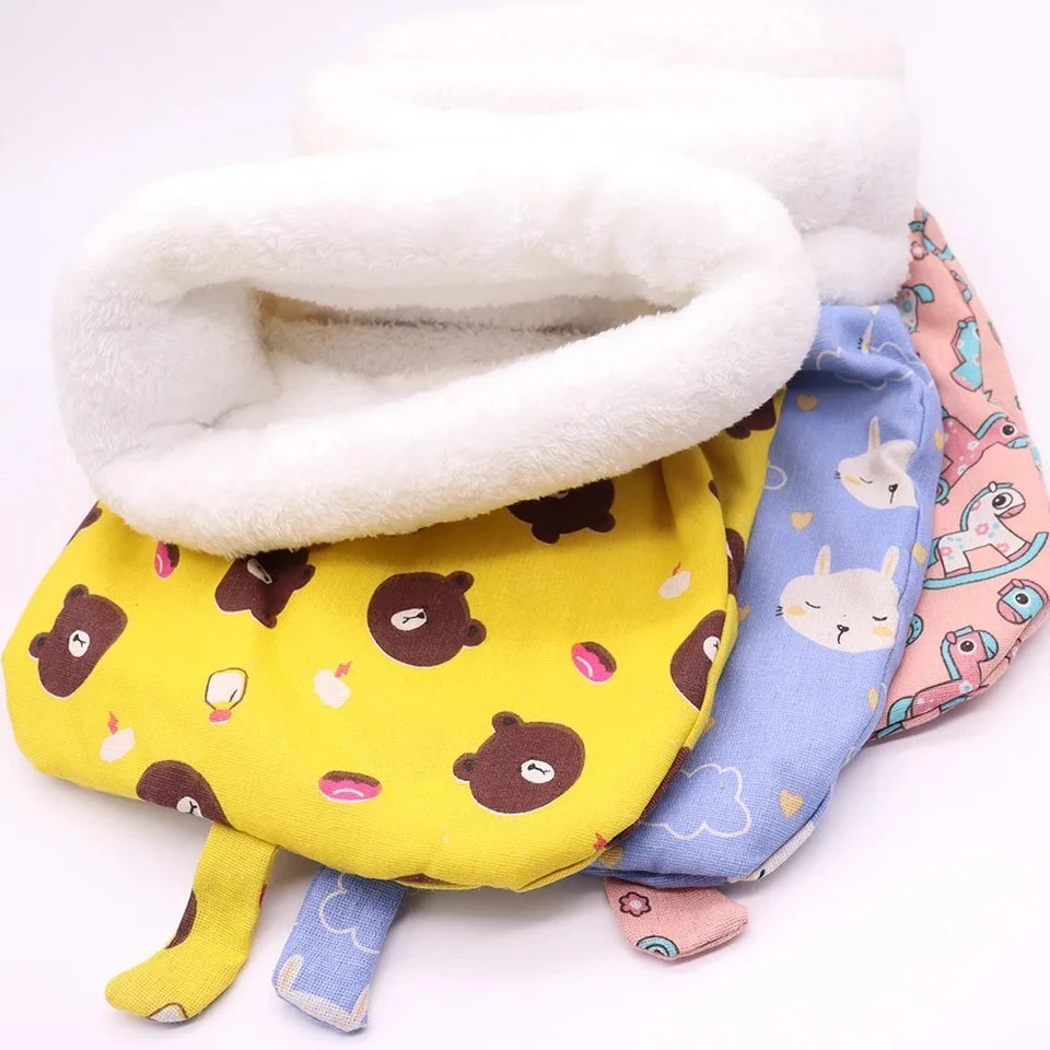 Cat Sleeping Winter Bag Soft Cuddly Fluffy Feel Thickened Pet Pocket Type Quilt Bed Kitten Puppy Soft Comfortable Warm Nest Pet