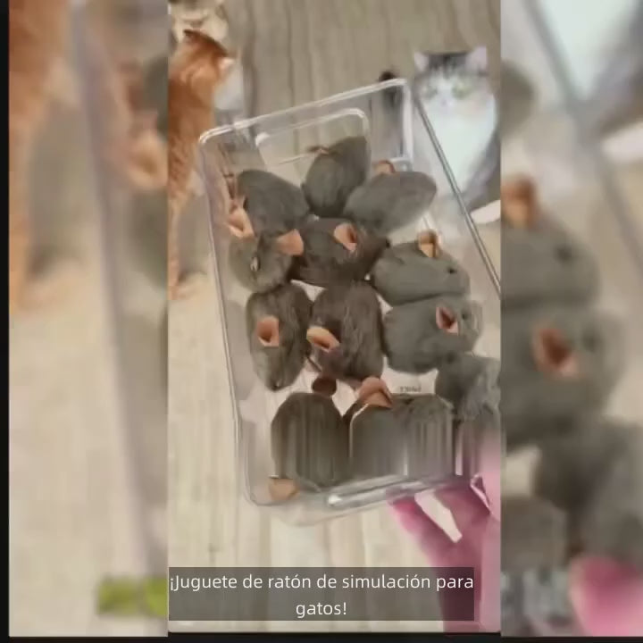 1/5pcs Interactive Mouse Plush Cat Chew Toy Squeaky Imitation Mice Bite-resistant Kitten Toy Interactive Plush Cat Toy Supplies